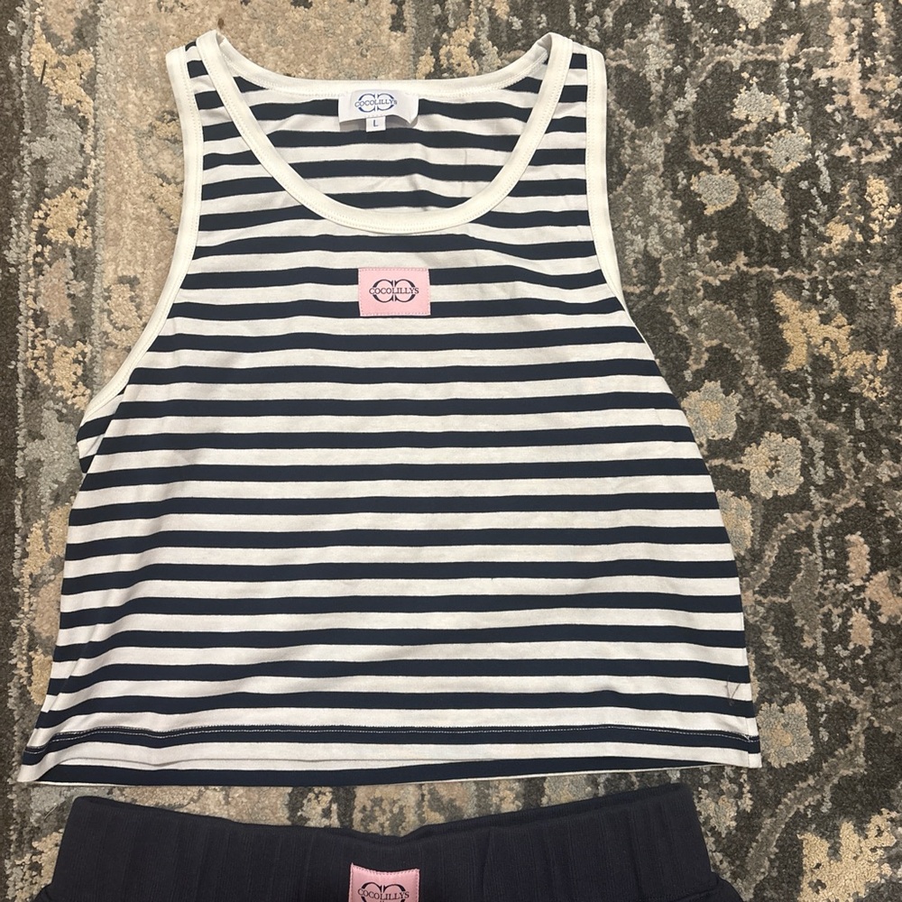 Striped Black and White Tank Top